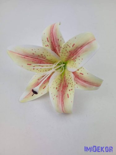 Gumi liliom fej D14cm - Krém-Rózsaszín