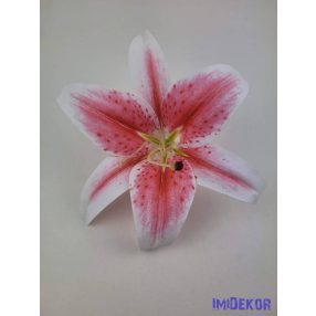 Gumi liliom fej D21,5cm - Fehér-Rózsaszín