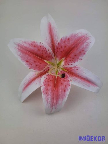Gumi liliom fej D21,5cm - Fehér-Rózsaszín