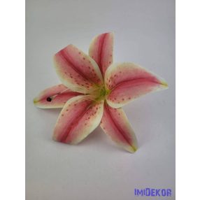 Gumi liliom fej D21,5cm - Krém-Rózsaszín