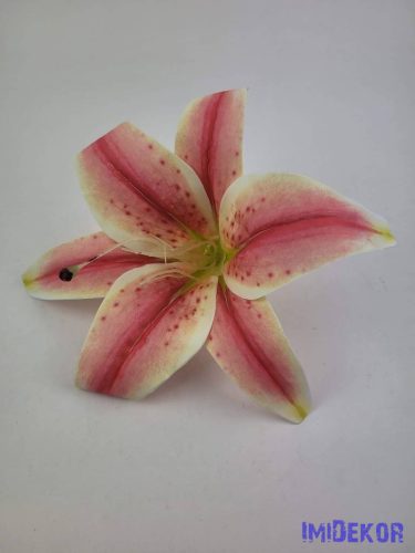 Gumi liliom fej D21,5cm - Krém-Rózsaszín