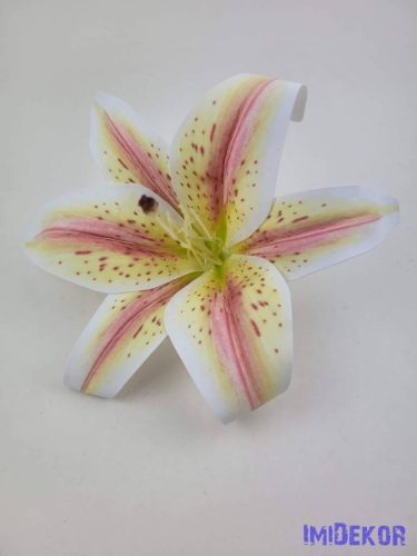 Gumi liliom fej D21,5cm - Krém-Rózsaszín Cirmos