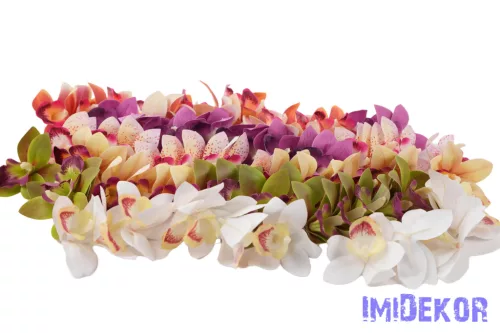 Orchidea gumis művirág fej 9 cm - Mix