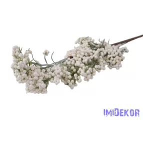 Csillámos apró bogyós ág 67cm - Fehér