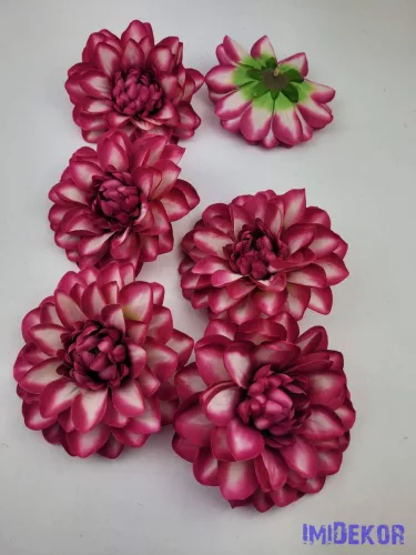 Dália selyemvirág fej 11cm - Pink Átmenetes