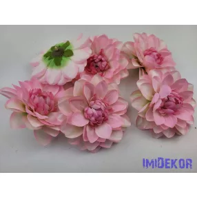 Dália selyemvirág fej 11cm - Rózsaszín