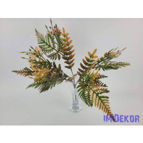 Páfrány 5 ágú mű bokor 37 cm - Narancsos