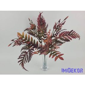 Páfrány 5 ágú mű bokor 37 cm - Burgundi