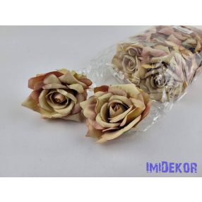 Rózsa selyemvirág fej nyílott 10 cm 911 - Őszi