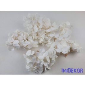 Hortenzia fej antik selyemvirág 16 cm - Ekrü