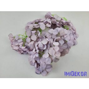 Hortenzia fej antik selyemvirág 16 cm - Pasztel Lila