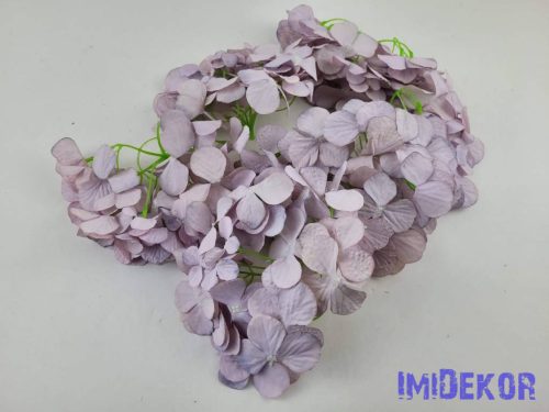 Hortenzia fej antik selyemvirág 16 cm - Pasztel Lila
