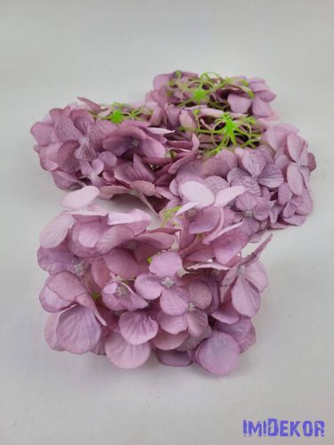 Hortenzia fej antik selyemvirág 16 cm - Mályvás