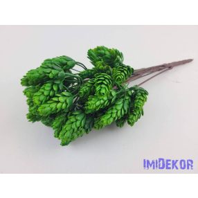 Komló 9 ágú műzöld csokor 33cm - Zöld