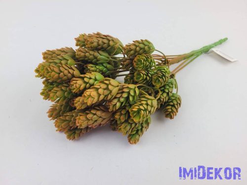 Komló 9 ágú műzöld csokor 33cm - Piruló