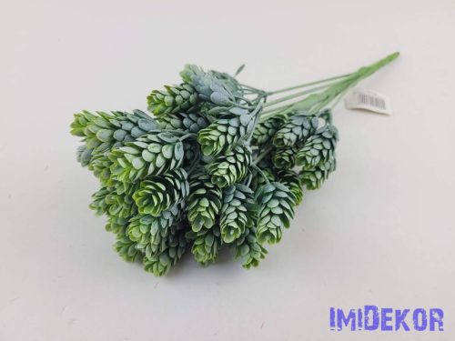 Komló 9 ágú műzöld csokor 33cm - Hamvas