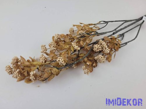 Őszi hamvas leveles-bogyós ág 90cm - Világos Barna