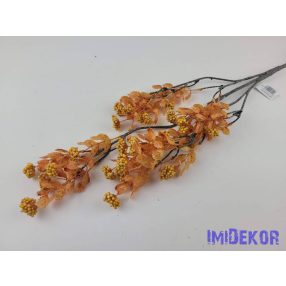 Őszi hamvas leveles-bogyós ág 90cm - Narancs