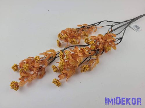 Őszi hamvas leveles-bogyós ág 90cm - Narancs