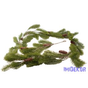 Fenyő girland tobozzal 200cm - Zöld