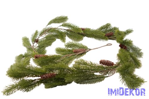 Fenyő girland tobozzal 200cm - Zöld