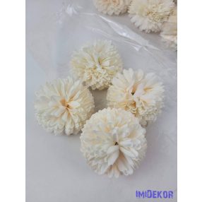 Krizantém selyemvirág fej D6,5cm - Krém-Barack