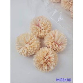 Krizantém selyemvirág fej D6,5cm - Halvány Barackos