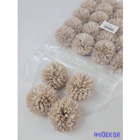 Krizantém selyemvirág fej D6,5cm - Bézs