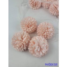 Krizantém selyemvirág fej D6,5cm - Fáradt Rózsaszín