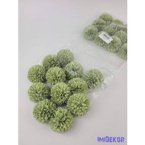 Krizantém selyemvirág fej D6,5cm - Zöld