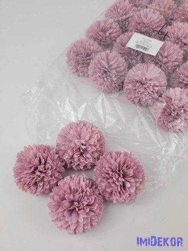 Krizantém selyemvirág fej D6,5cm - Mályva
