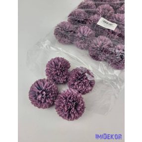 Krizantém selyemvirág fej D6,5cm - Lilás