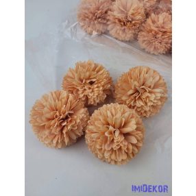 Krizantém selyemvirág fej D6,5cm - Barack