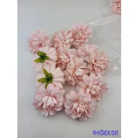 Dália selyemvirág fej 7cm - Halvány Rózsaszín