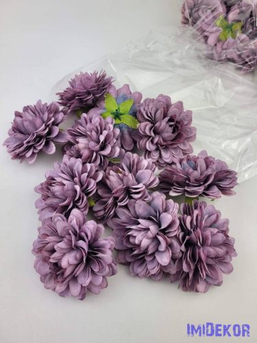 Dália selyemvirág fej 7cm - Lila