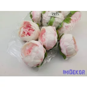 Peónia selyemvirág fej 9cm - Babarózsaszín