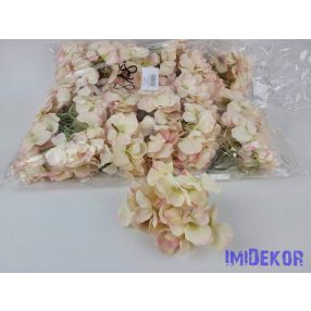   Hortenzia 25v selyemvirág fej 15 cm - Rózsaszínes Átmenetes