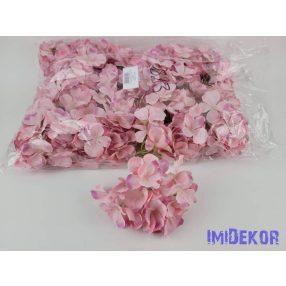 Hortenzia 25v selyemvirág fej 15 cm - Mályvás Rózsaszín
