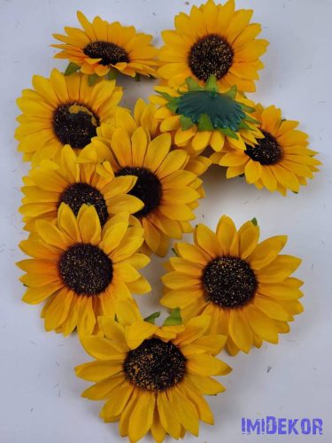 Napraforgó selyemvirág fej 10cm