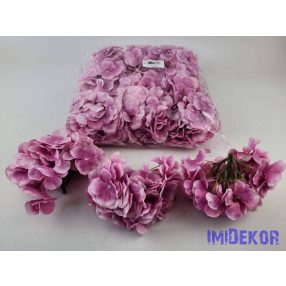   Hortenzia selyemvirág fej dús 54v. 17 cm - Sötét Rózsaszín Átmenetes