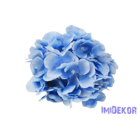 Hortenzia selyemvirág fej dús 54v. 17 cm - Kék