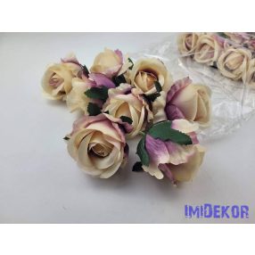 Nyíló rózsa selyem fej D7cm - Mályvás Barack