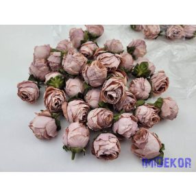 Rózsa szárazhatású selyem fej 3cm - Púder