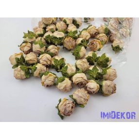 Rózsa szárazhatású selyem fej 3cm - Antik