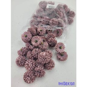 Krizantém selyemvirág fej kb 4cm - Antik Mályva