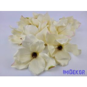 Magnólia selyem fej D15cm - Vaj-Cirmos