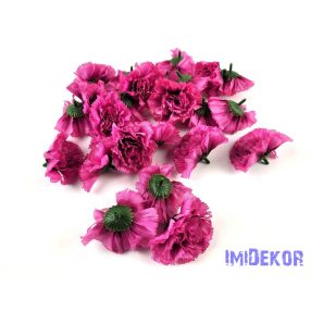 Szegfű selyemvirág fej 6,5 cm - Erős Rózsaszín