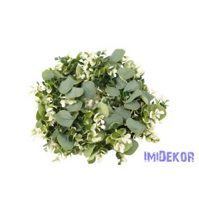 Hamvas levelű mű eukaliptuszos koszorú 35cm