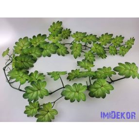 Mű leveles girland 180 cm Hurkás - Krém-Zöld
