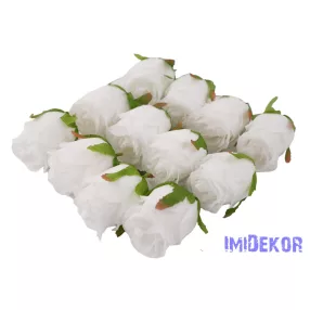 Bimbós rózsa fej M8cm - Fehér